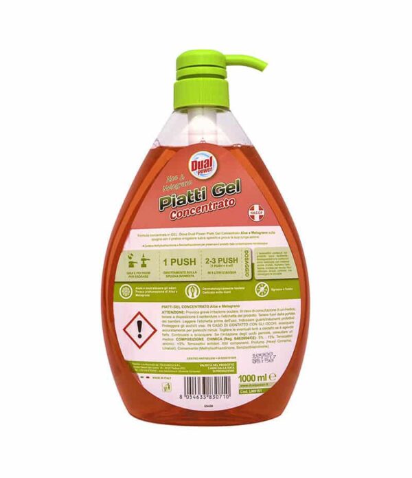 Detergent Concentrat Vase Dual Power cu Aloe si Rodie 1000 Ml