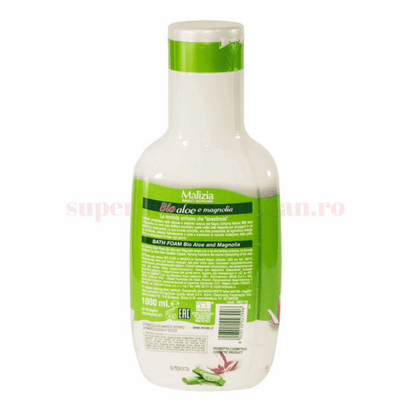 Gel de Duș Spumant Malizia cu Aloe Bio și Magnolie 1 L