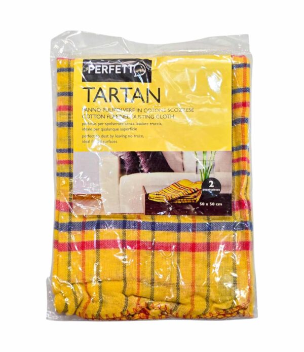 Lavete din bumbac scoțian Tartan Perfetto 2 bucăți 50x50 cm